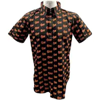 Ginza.se David Bowie: Unisex Casual Shirt/Logo Pattern (Black) (All Over Print) (XX-Large)