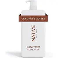 Native Duschgel för Kvinnor, Män | SLS-fritt, Parabenfritt, Färgfritt, Naturliga Ingredienser, 36 oz med pump - 1-pak