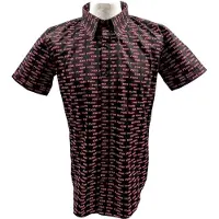 Ginza.se Pink Floyd: Unisex Casual Shirt/Courier Pattern (Black) (All Over Print) (X-Large)