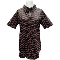 Ginza.se Queen: Unisex Casual Shirt/Logo Pattern (Black) (All Over Print) (X-Large)