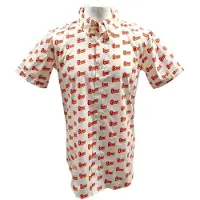 Ginza.se David Bowie: Unisex Casual Shirt/Logo Pattern (White) (All Over Print) (Large)