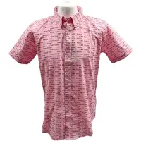 Ginza.se Pink Floyd: Unisex Casual Shirt/Courier Pattern (Pink) (All Over Print) (X-Large)