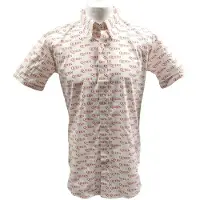 Ginza.se Queen: Unisex Casual Shirt/Logo Pattern (White) (All Over Print) (Large)