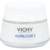 VICHY Nutrilogie 2, Kvinna, Kräm, Torr hud, Mycket torr hud, Fuktgivande, Näringsgivande, 24 h, Burk