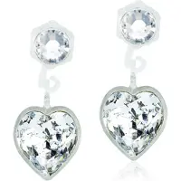 Blomdahl Örhängen Pendant Heart, Crystal - Stjärnurmakarna