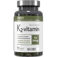 Elexir Pharma Vitamin K2+D3 200 mcg 60 kapslar