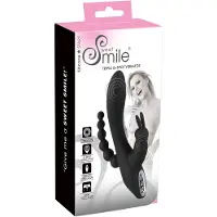Sweet Smile SMILE Triple - vibrator med tre armar - uppladdningsbar vattentät - svart