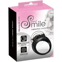 Sweet Smile SMILE - peniring med vibration - svart