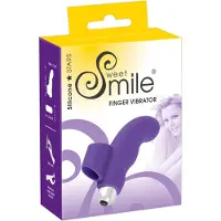 Sweet Smile SMILE - finger vibrator - vågig yta - silikon lila