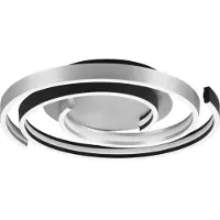 TRIO Lighting LED taklampa Caya, dimbar, Aluminium / grå / zink, Vardagsrum / matsal, Metall, Modern, LED-taklampa