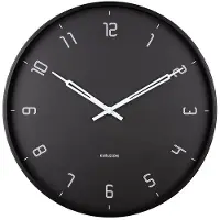 Karlsson väggklocka Stark iron matt black 40 cm KA5950BK