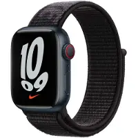 Apple Nike - Slinga för smart klocka - Vanlig storlek - svart - för Watch Hermès Series 9, SE 3, Series 10, Series 11, Series 8, Series 9, Ultra 2, Ultra 3