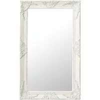 vidaXL Väggspegel barockstil 50x80 cm vit