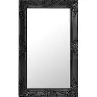 vidaXL Väggspegel barockstil 50x80 cm svart