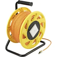 Renkforce Nätverk Kabeltrumma CAT 6a (råkabel CAT 7) S/FTP [1x RJ45 hane - 1x RJ45 hona] 90 m Orange Halogenfri