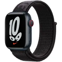 Apple Nike - Slinga för smart klocka - Vanlig storlek - svart - för Watch Hermès Series 9, SE 3, Series 10, Series 11, Series 8, Series 9, Ultra 2, Ultra 3