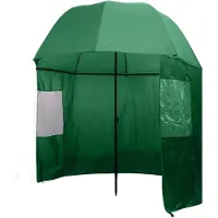 vidaXL Parasoll för fiske grön 300 x 240 cm