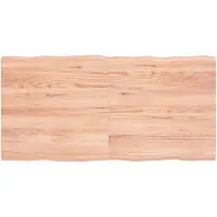 vidaXL Bordsskiva ljusbrun 120x60x(2-4) cm massivt trä levande kant