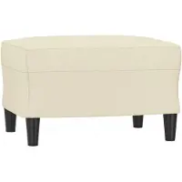 vidaXL Fotpall gräddvit 60x50x41 cm konstläder
