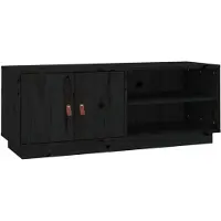 vidaXL TV-skåp svart 105x34x40 cm massiv furu