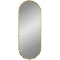 vidaXL Väggspegel guld 60x25 cm oval