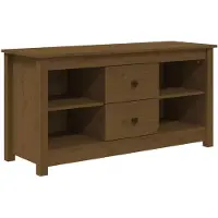 vidaXL Tv-bänk honungsbrun 103x36,5x52 cm massiv furu