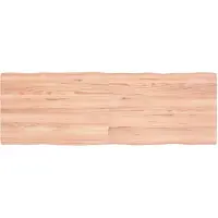 vidaXL Bordsskiva ljusbrun 120x40x(2-4) cm massivt trä levande kant