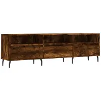 vidaXL Tv-bänk rökfärgad ek 150x30x44,5 cm konstruerat trä