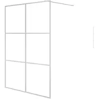 vidaXL Duschvägg silver 140x195 cm klart ESG-glas