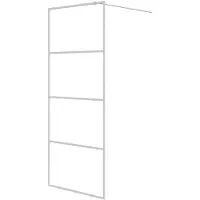 vidaXL Duschvägg vit 80x195 cm klart ESG-glas