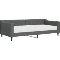vidaXL Dagbädd med madrass mörkgrå 90x200 cm tyg