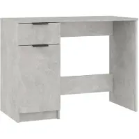 vidaXL Skrivbord betonggrå 100x50x75 cm konstruerat trä