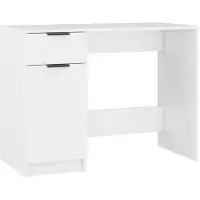 vidaXL Skrivbord vit 100x50x75 cm konstruerat trä