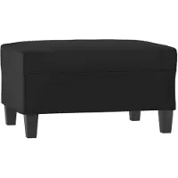 vidaXL Fotpall svart 70x55x41 cm konstläder