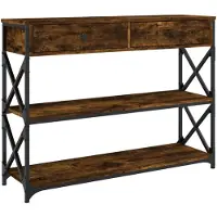 vidaXL Konsolbord rökt ek 100x28x75 cm