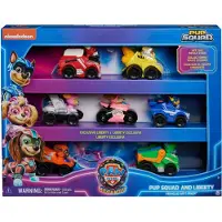 Spin Master Paw Patrol - Super Patrol Filmen - Set med 7 Racers PUP Squad Leksak - Samlarbil för Barn 3 År och Äldre
