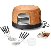 Emerio PO-116124, 8 pizza/pizzor, Svart, Orange, 1500 W, 4,5 kg, 385 mm, 385 mm