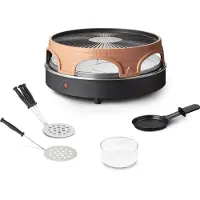 Emerio PO-113255.4 - Pizzaovn/grill/raclette - 1,8 kW - terrakottaorange