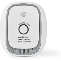 Nedis SmartLife, Naturgas, Hem, 2485 MHz, 75 dB, Silver, Vit, Plast