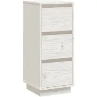 vidaXL Byrå vit 32x34x75 cm massiv furu