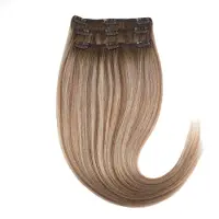 Rapunzel of sweden Classic Clip-ins Straight / Light Volume / 3 pieces Brown Ash Blonde Balayage B5.1/7.3 50 cm Löshår 57 g