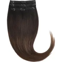 Rapunzel of sweden Classic Clip-ins Straight / Light Volume / 3 pieces Deep Brown ColorMelt C1.2/5.0 50 cm Löshår 57 g