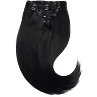 Rapunzel of sweden Classic Clip-ins Straight / Medium Volume / 7 pieces 1.0 Black 40 cm Löshår 100 g