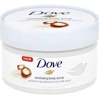 Dove Body Scrub Macadamia & Rice Milk – 225ml