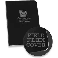 Rite in the rain Memo Book, Field Flex-Cover, 8,9x12,7cm - Svart