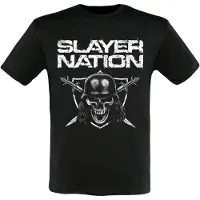 Ginza.se Slayer: Unisex T-Shirt/Slayer Nation 2015 Dates (Black) (Back Print & Ex-Tour) (Small)