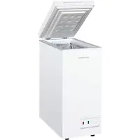 Scandomestic CF51WE - Öppning uppåt - bredd: 35.5 cm - djup: 59 cm - höjd: 85 cm - 51 liter - Klass E - vit