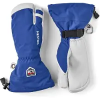 Hestra Army Leather Heli Ski, 3-finger Skidhandskar, Blå