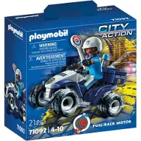 Playmobil City Action Polisfyrhjuling med Pull-Back Motor