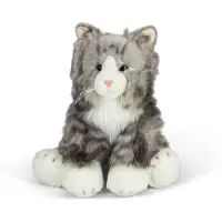 Tobar Animigos World Of Nature Grey Fluffy Cat